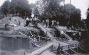 Afbraak brug en aanleg dam