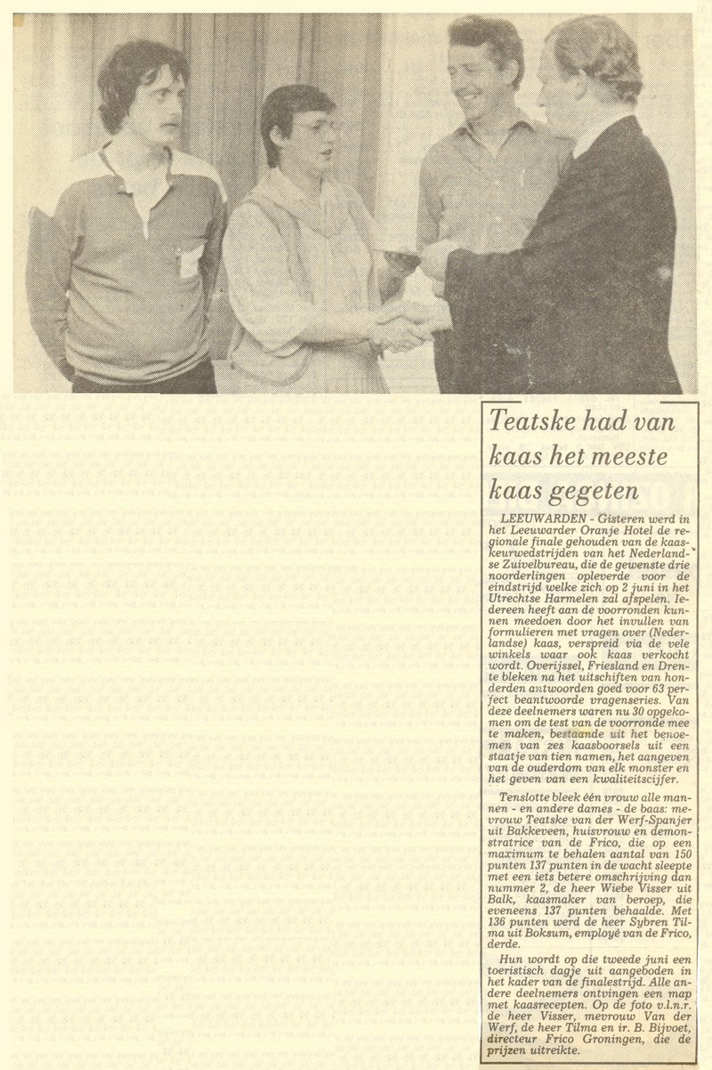 teatske had van kaas het meeste