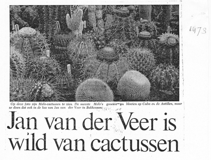 Jan van der Veer is wild van cactussen. ( deel 1 )