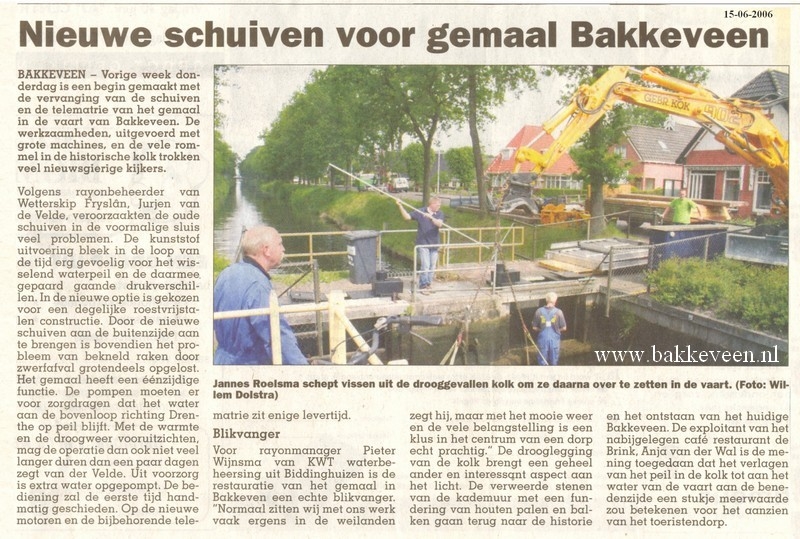nieuwe schuiven voor gemaal bakkeveen