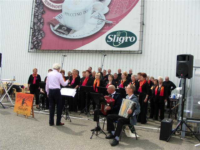 dunsjongers geven concert bij Oldtimers