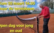 Open dag tennisvereniging 30 maart