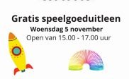 Gratis speelgoeduitleen 5 november
