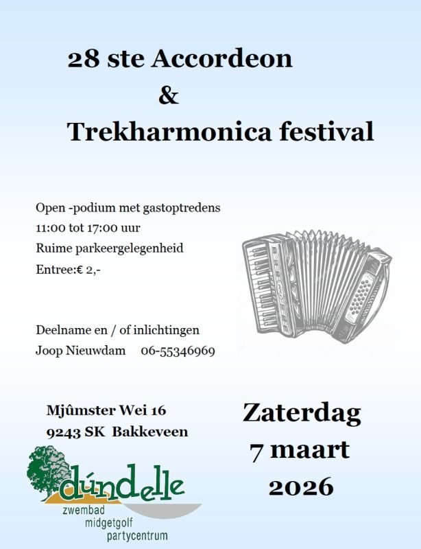 Accordeonspelers tijdens het Accordeon- en Trekharmonicafestival 2026
