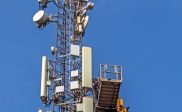Werkzaamheden aan Vodafone zendmast.