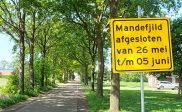 Wegafsluiting Bakkeveen - Mandefjild 26 mei t/m 5 juni.