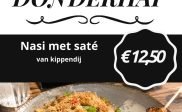Donderhap: nasi met saté