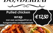 Donderhap: pulled chicken wrap