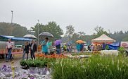 Regenachtige vlooienmarkt