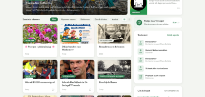 Screenshot van de nieuwe voorpagina van Bakkeveen.nl, live sinds september 2026