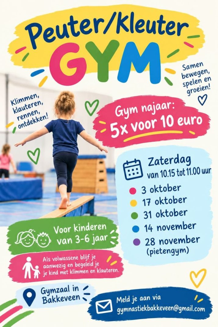 Nieuwe serie peuter- en kleutergym