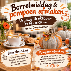 Dorpskamer: Borrel uur en pompoen afmaken