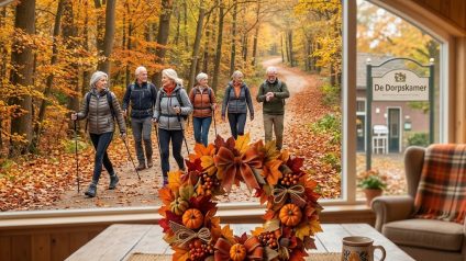 Dorpskamer: Herfstwandeling en herfstkrans maken van stof