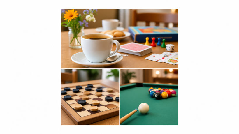 Dorpskamer: koffie, spelletjesochtend, dammen en biljarten