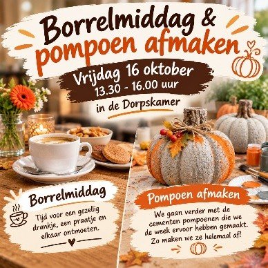 Dorpskamer: Borrel uur en pompoen afmaken